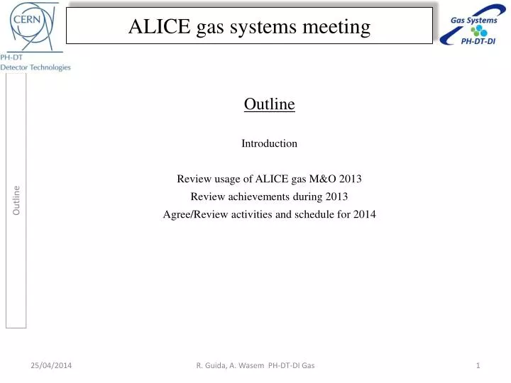 alice gas systems meeting