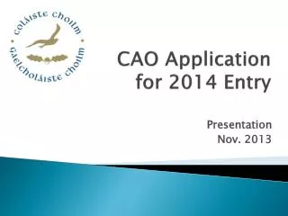 CAO Application for 2014 Entry