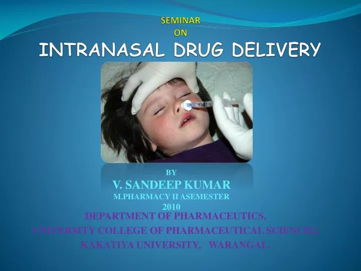 seminar on intranasal drug delivery