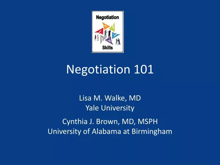 negotiation 101