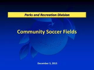 Community Soccer Fields