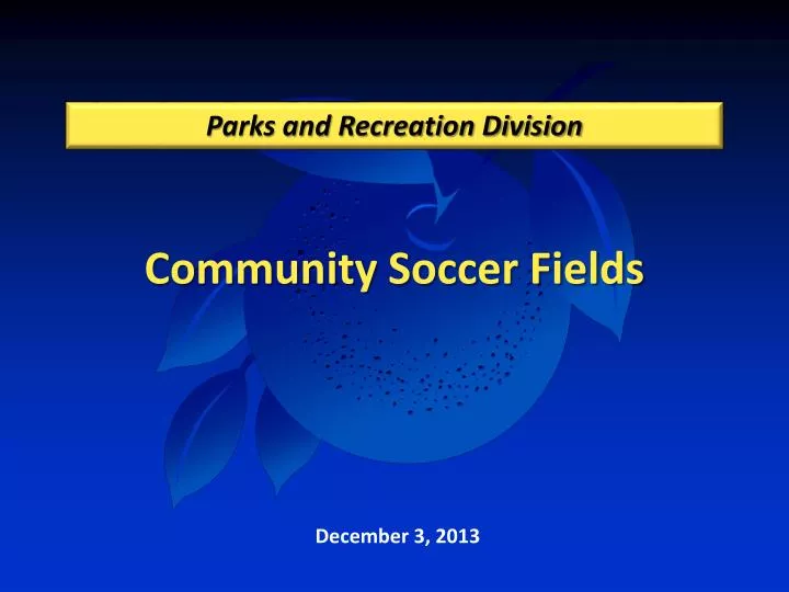 parks and recreation division
