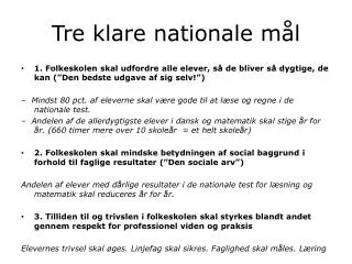 tre klare nationale m l