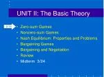 UNIT II: The Basic Theory - slide 1