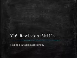 Y10 Revision Skills