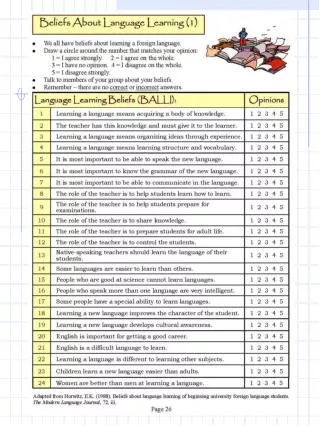 See pages 113, 115, 117, of Integrating Teaching and Assessment in the EFL Classroom.