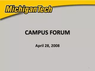 CAMPUS FORUM