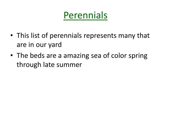 perennials