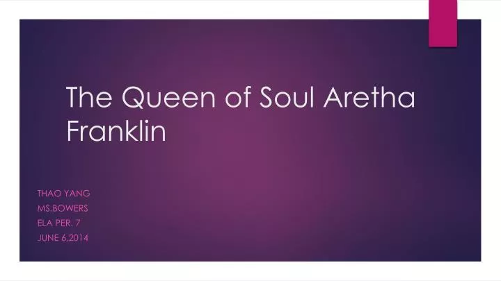 the queen of soul aretha franklin