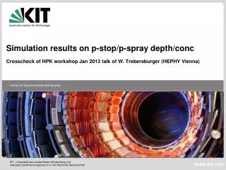 Simulation results on p-stop/p-spray depth/conc