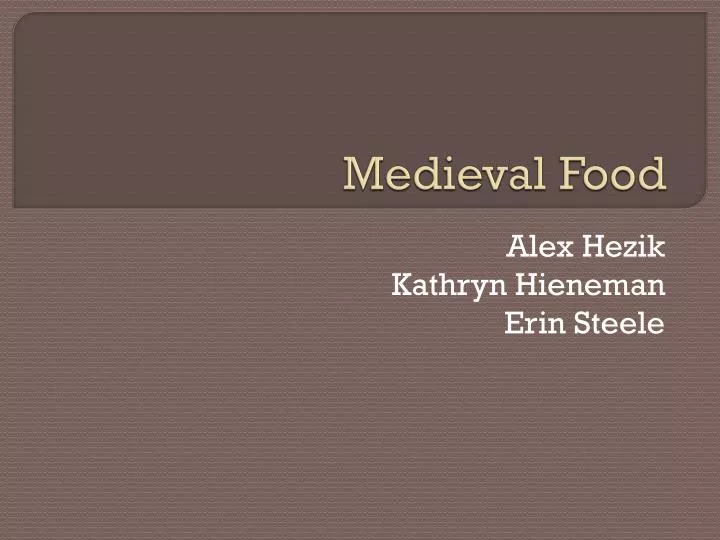 medieval food