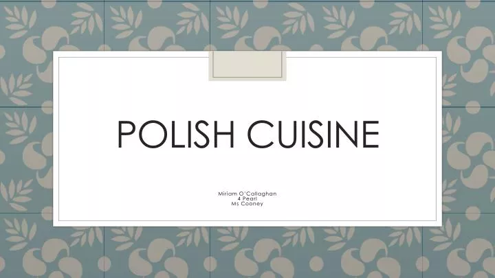polish cuisine