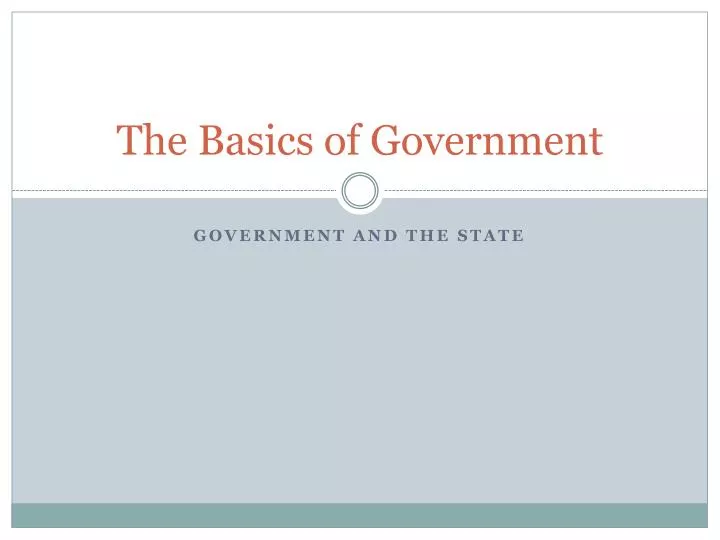 the basics of government