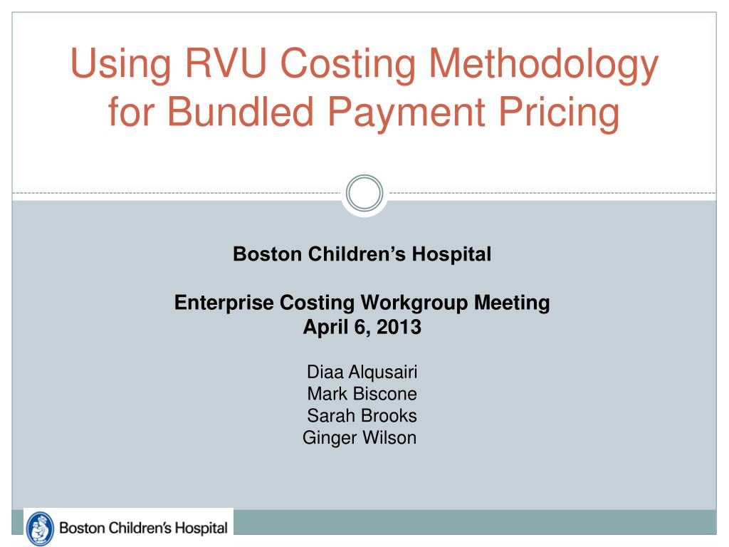 PPT - Using RVU Costing Methodology for Bundled Payment Pricing ...