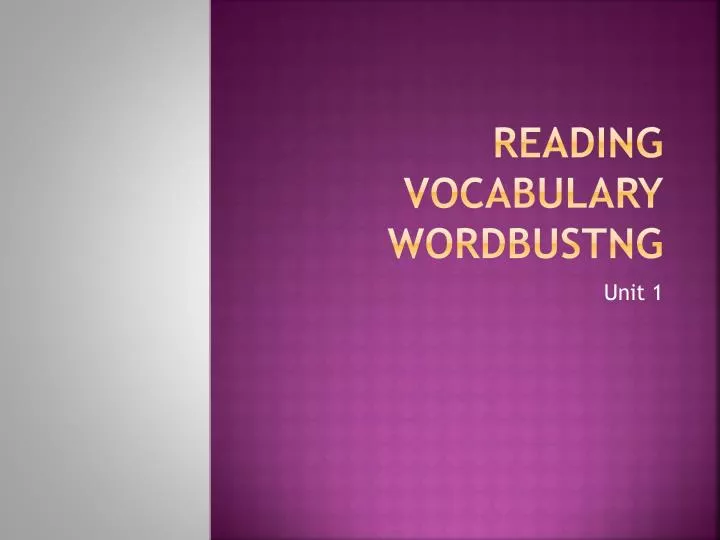 reading vocabulary wordbustng