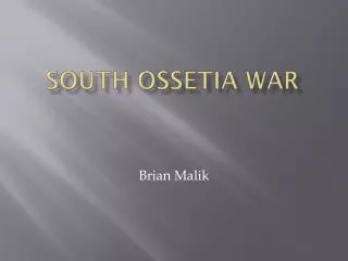 South ossetia war