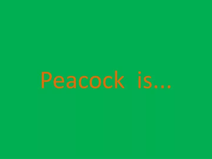 peacock is