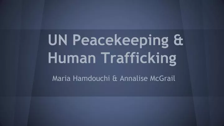 un peacekeeping human trafficking