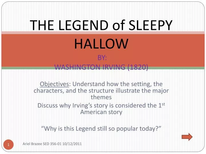 the legend of sleepy hallow by washington irving 1820