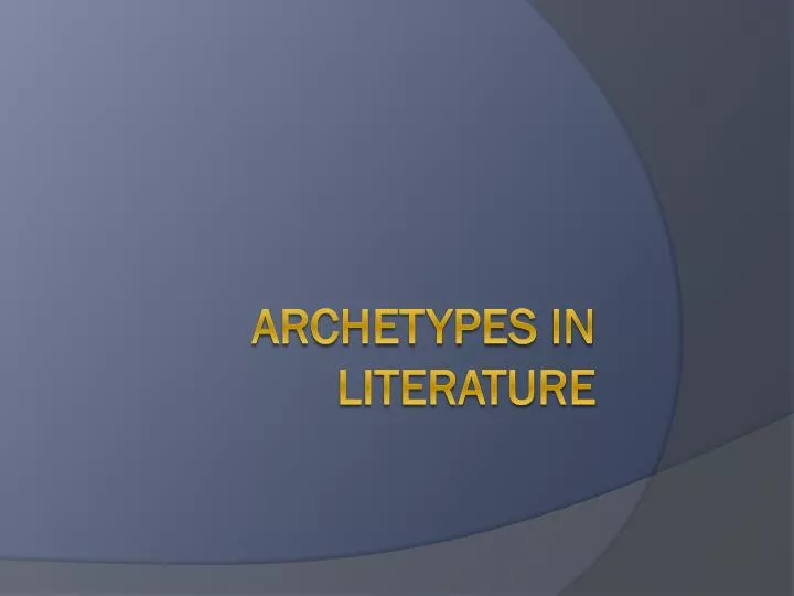 archetypes in literature