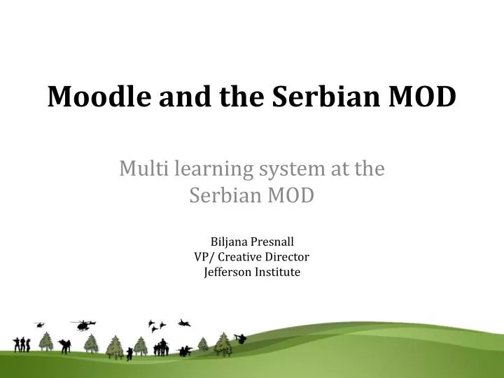 moodle and the serbian mod