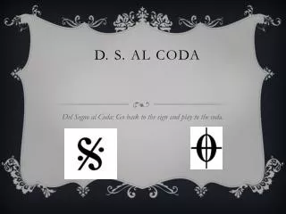 D. S. al Coda