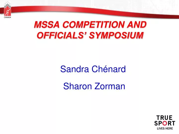 mssa competition and officials symposium