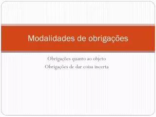 modalidades de obriga es