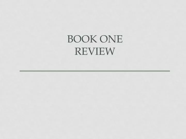 book one review