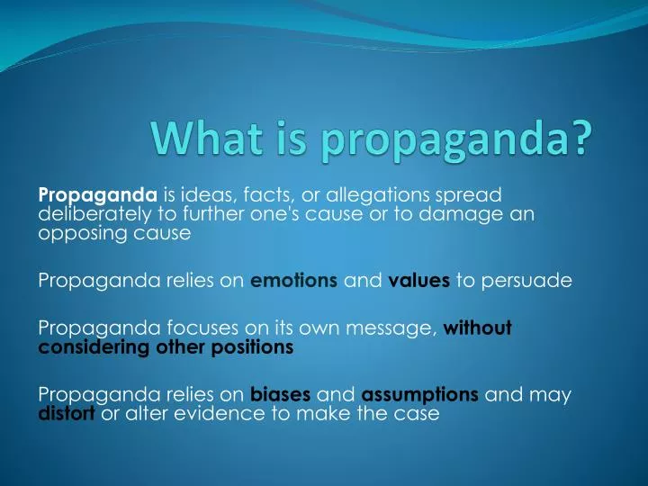 what is propaganda