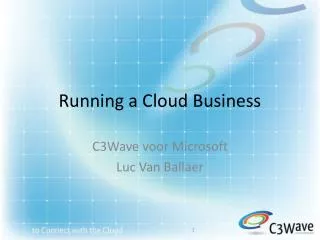 running a cloud b usiness