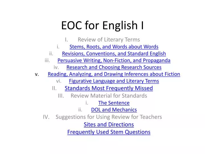 eoc for english i