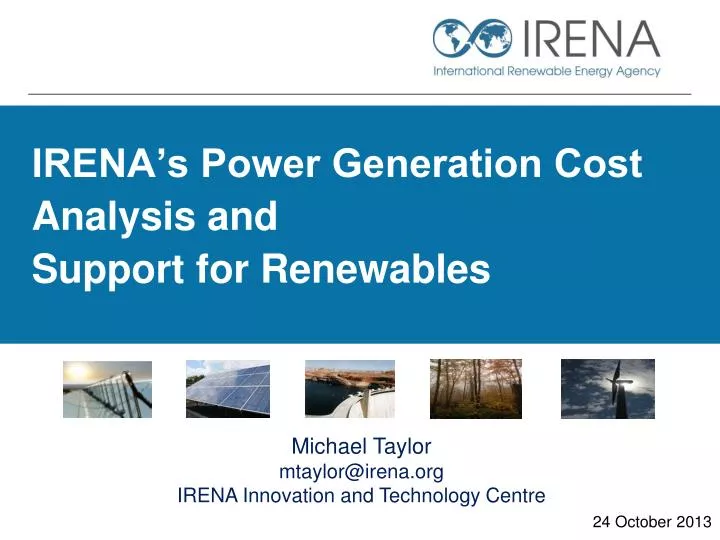 irena s power generation cost analysis and support for renewables