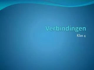 verbindingen