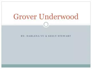 Grover Underwood