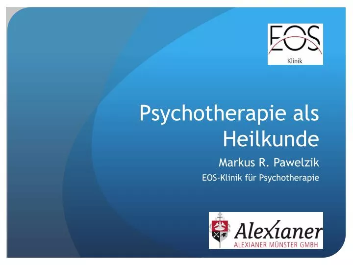psychotherapie als heilkunde