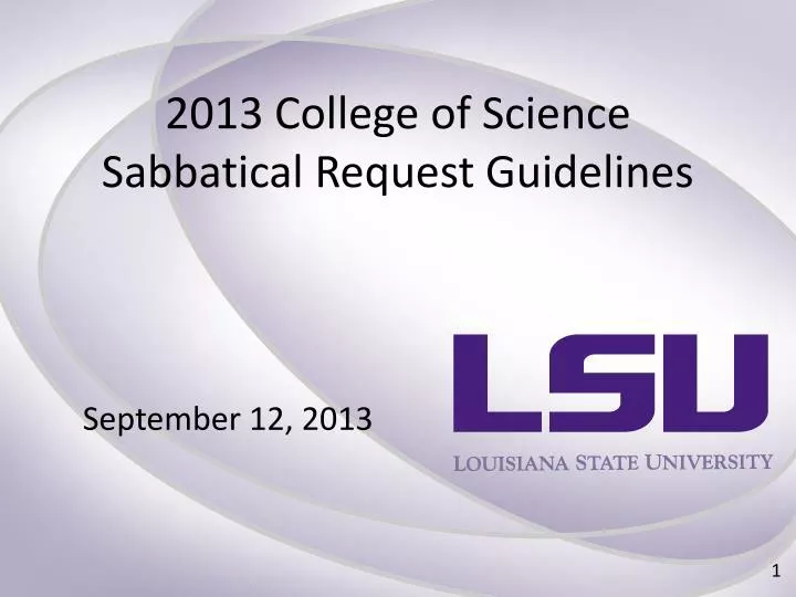 2013 college of science sabbatical request guidelines