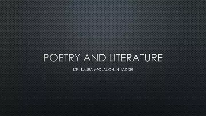 poetry and literature