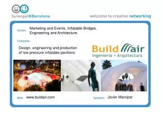 Marketing and Events. Inflatable Bridges. Engineering and Architecture.