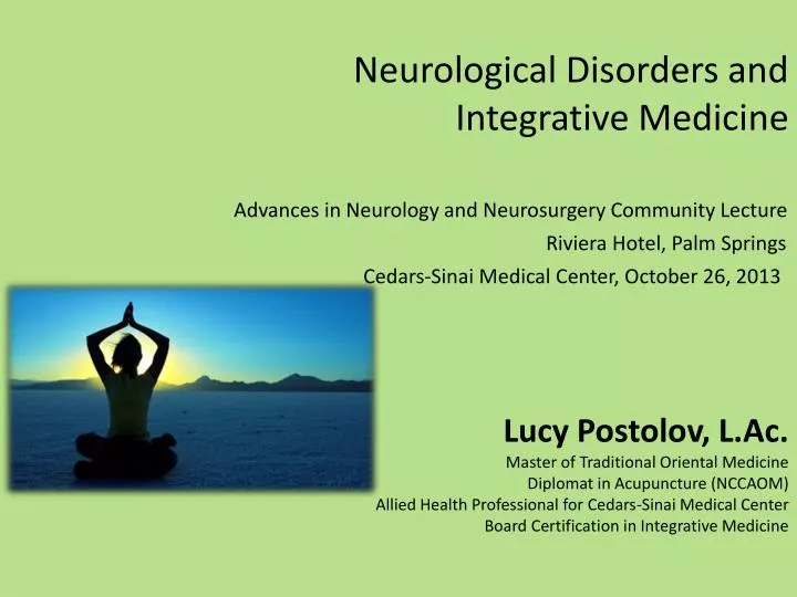 neurological disorders and integrative medicine