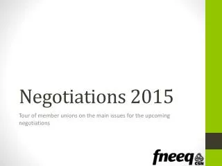 Negotiations 2015