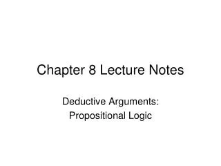 Chapter 8 Lecture Notes