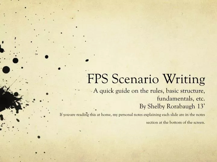 fps scenario writing