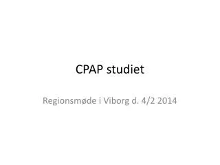 cpap studiet