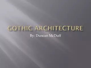 gothic architecture