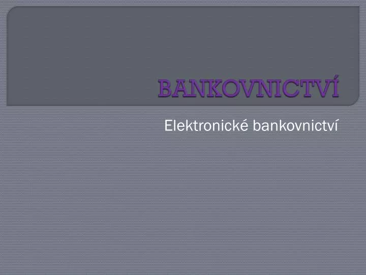 bankovnictv