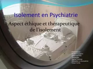 isolement en psychiatrie