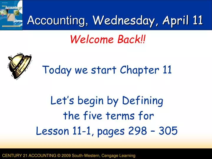 accounting wednesday april 11