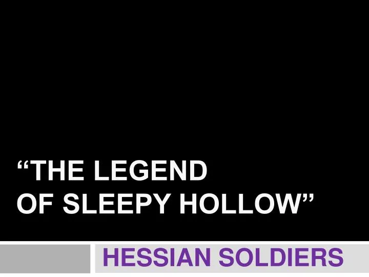 the legend of sleepy hollow