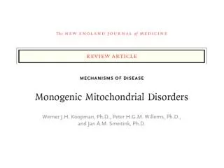 Mitochondrial dysfunction